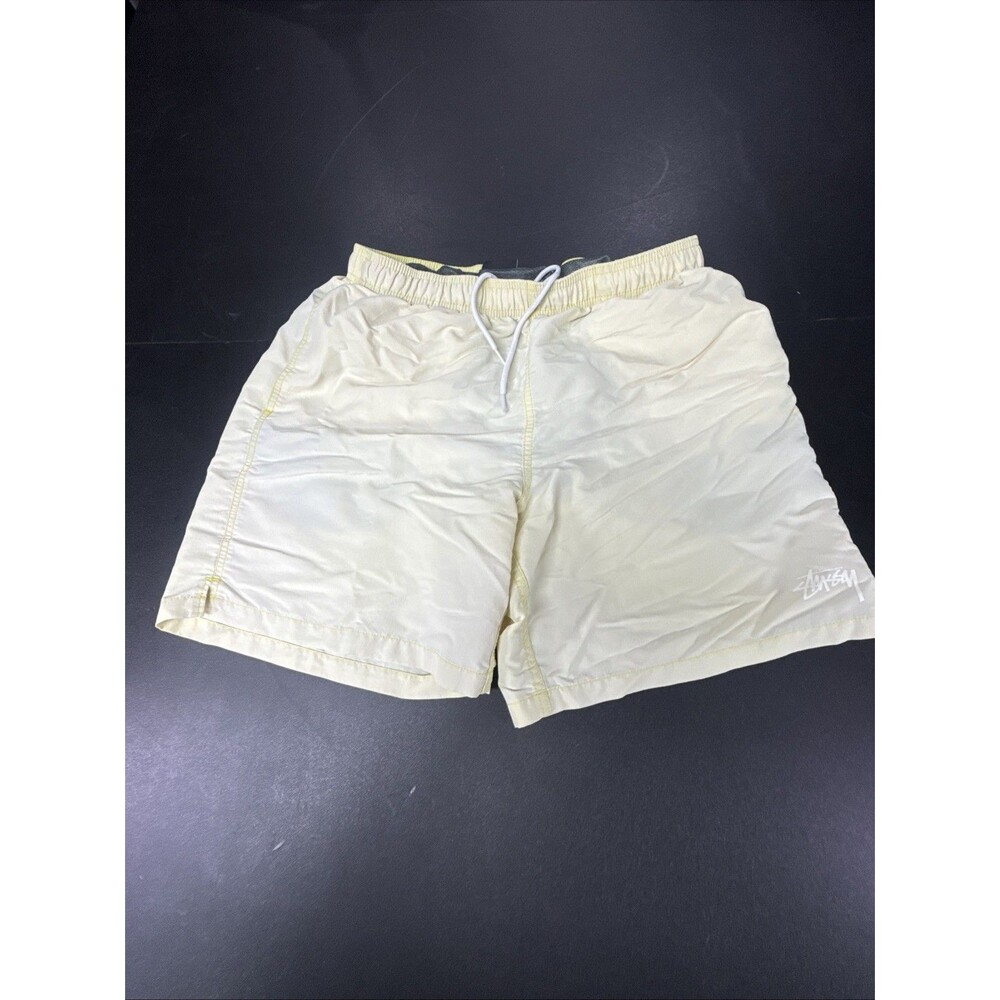 Stussy Swim Yellow Nylon Shorts Swimming Trunks Men’s Size Med Beach Surf Skate